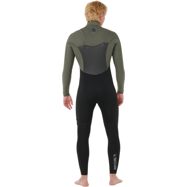 2026 Rip Curl Mens Flashbomb 4/3mm Chest Zip Wetsuit 17CMFS - Deep Cactus